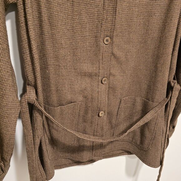 True Vintage 70s Palena Jacket Shacket Wool Blend Button Up Large Womens Brown - Picture 2 of 10